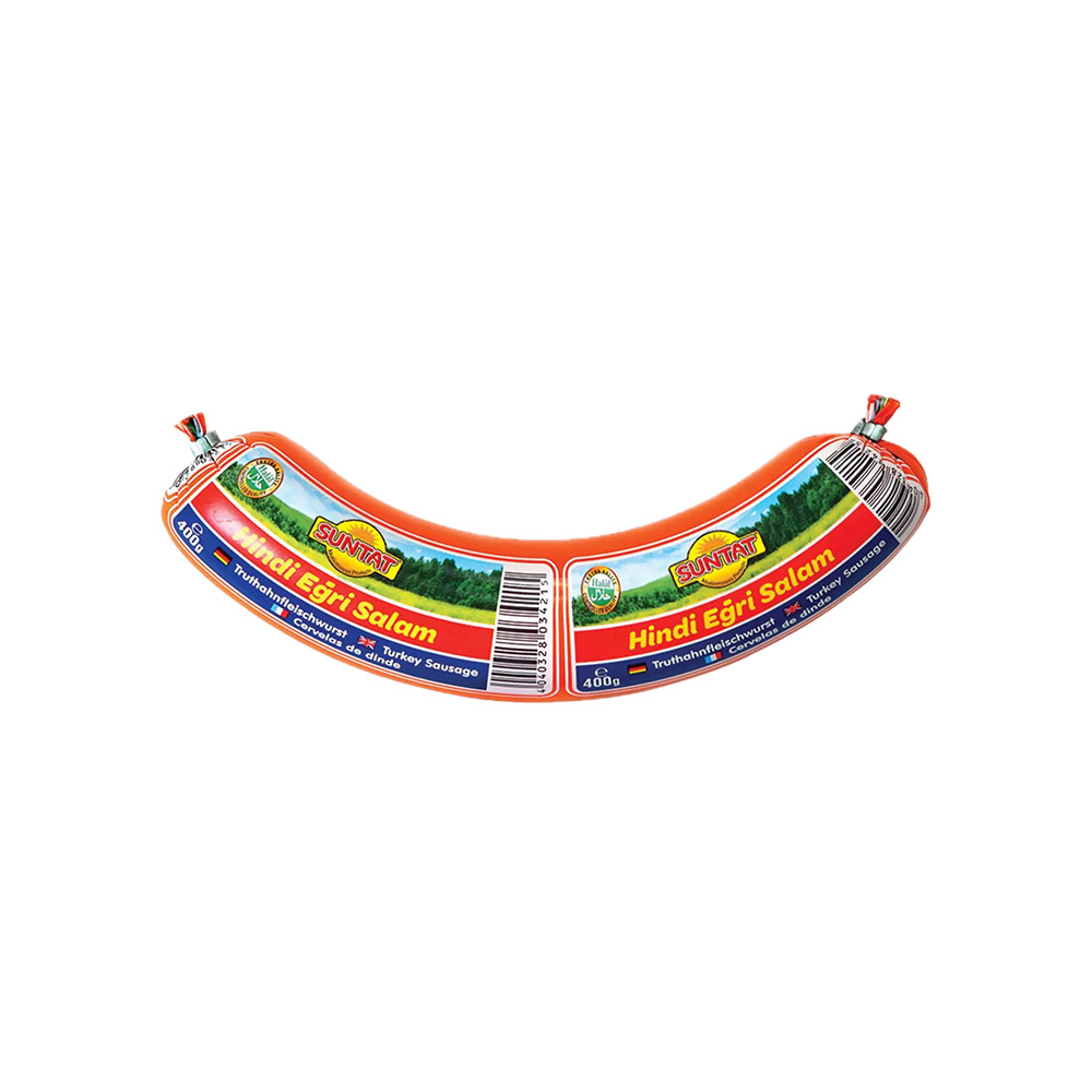 SAUCISSON DINDE/POULET COURBE SUNTAT - 400G