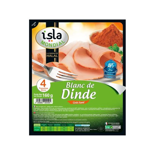 BLANC DE DINDE FUME 4 TRANCHES ISLA MONDIAL - 120G
