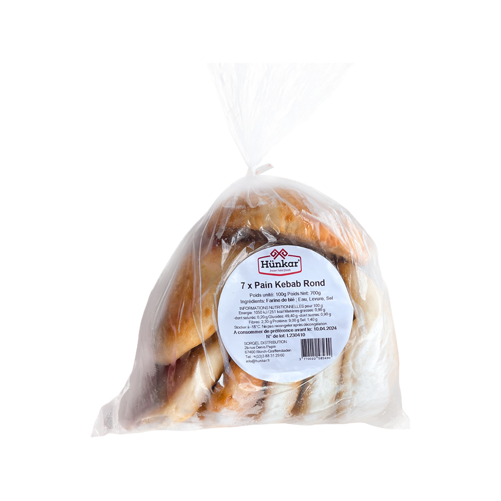 PAIN ROND KEBAB x7 HUNKAR - 700G
